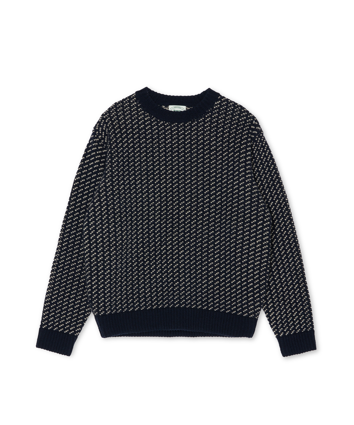 브루먼(BRUMAN) Birds eyes Crewneck Sweater (Navy)