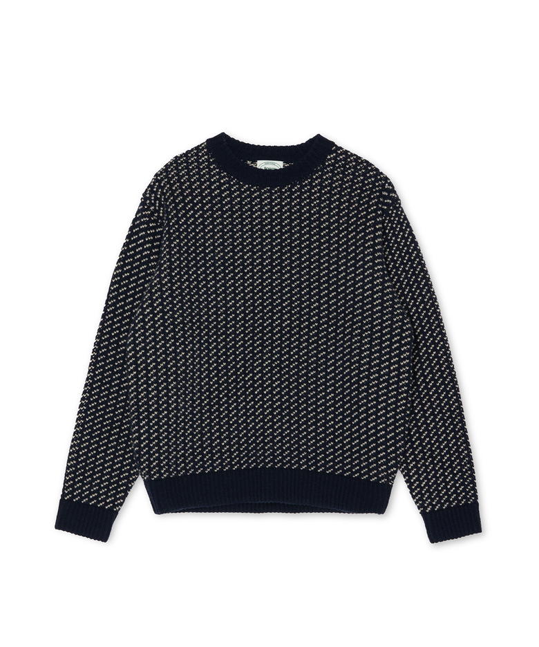 Birds eyes Crewneck Sweater (Navy)