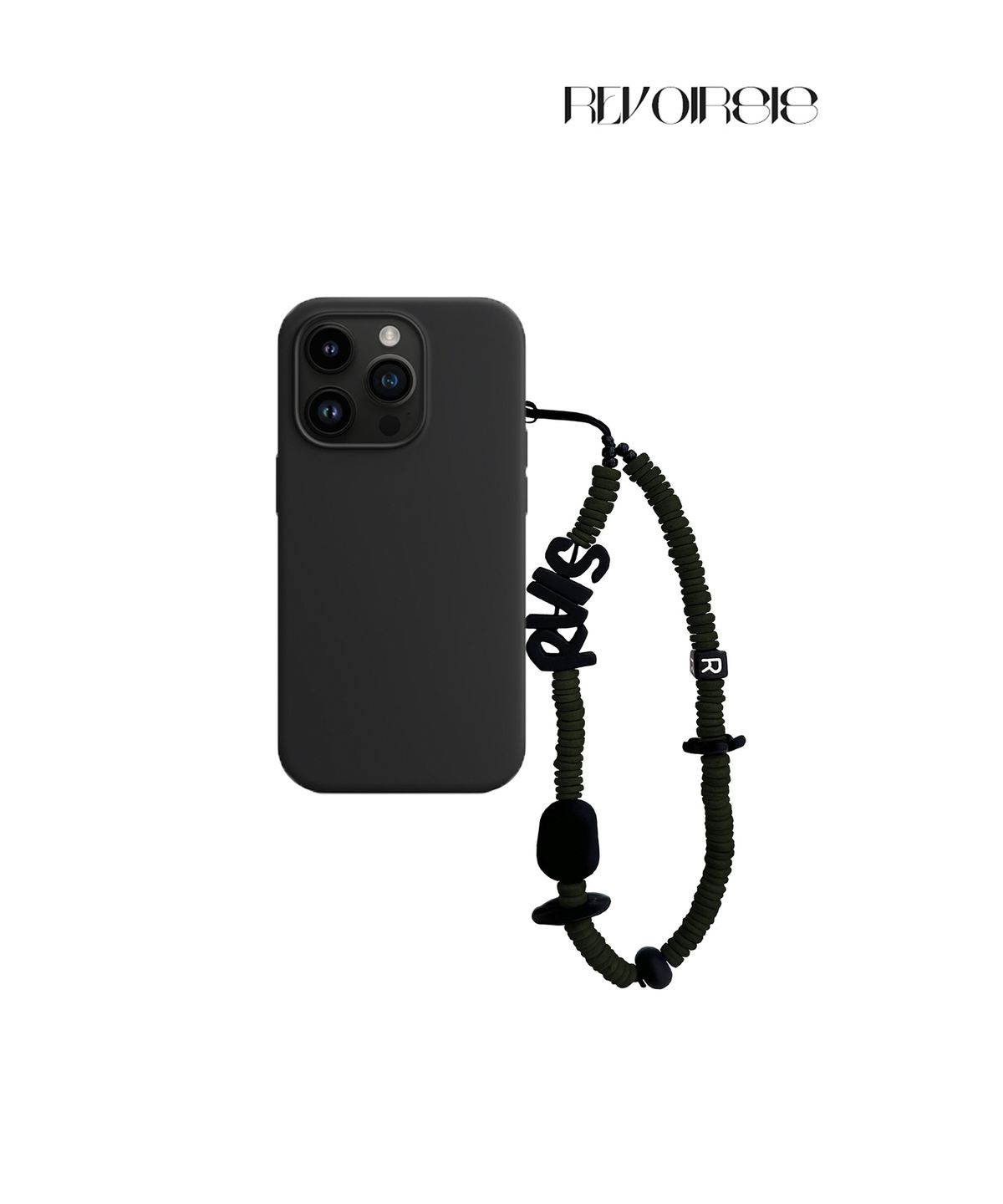 르브아시스(REVOIRSIS) nature beads phone strap khaki