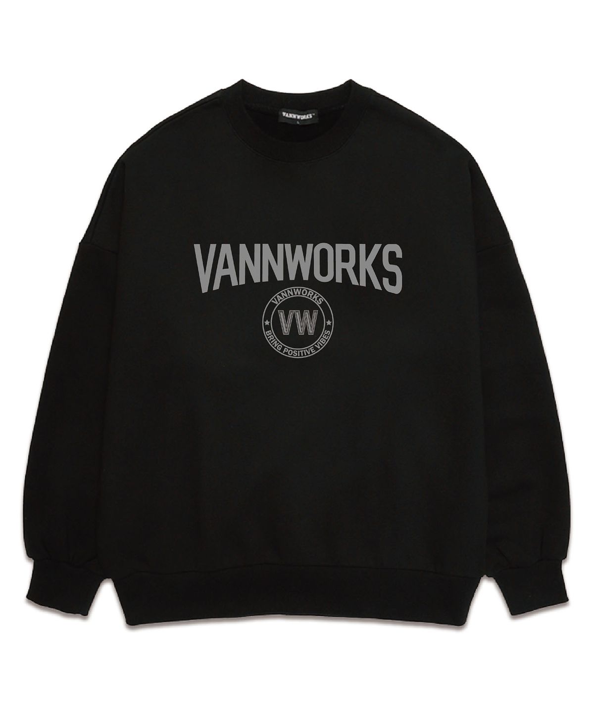 밴웍스(VANNWORKS) WIZARD 오버핏 맨투맨 (VLS0044) 블랙/그레이