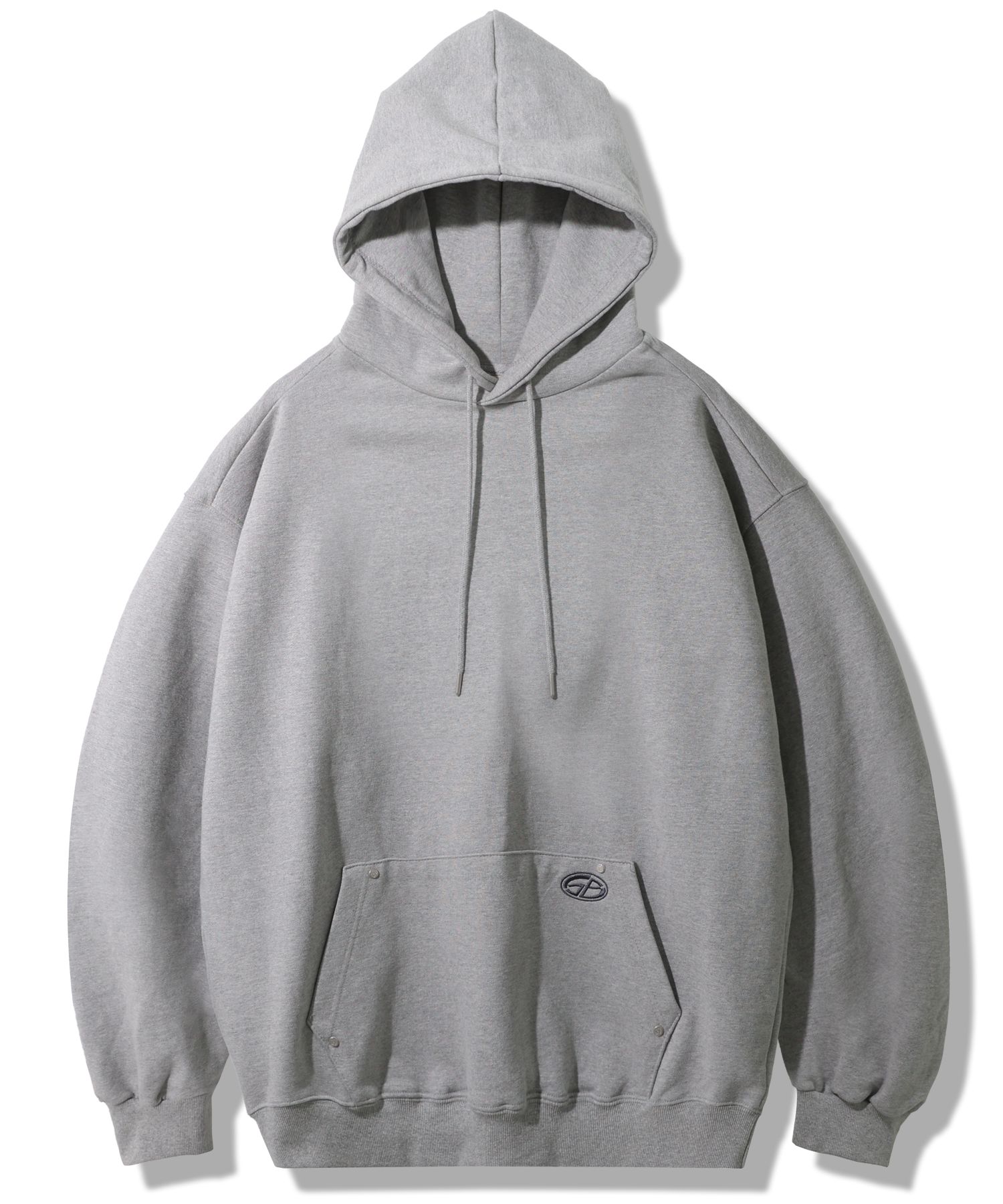 MUSINSA公式 | GUBIN Oversized mini logo hoodie - gray