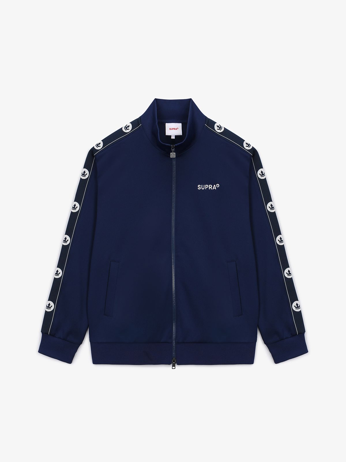 수프라(SUPRA) 에센셜 사이드 테이프드 트랙 셋업 상의(NAVY)
