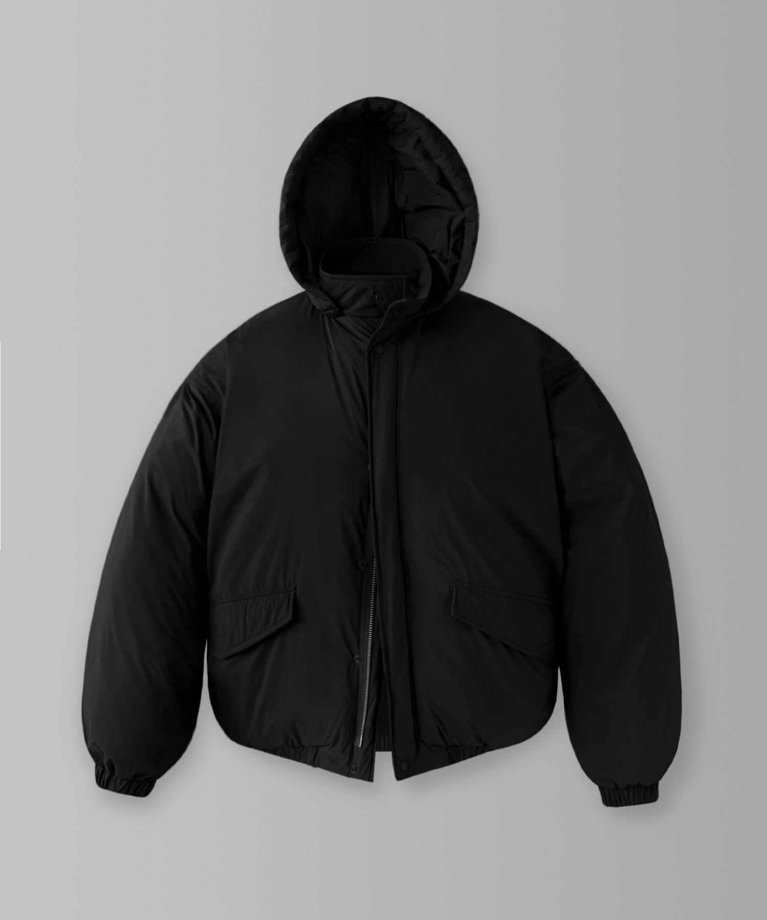 MUSINSA | LAFUDGESTORE Arctic Hooded Down Puffer jacket_Black