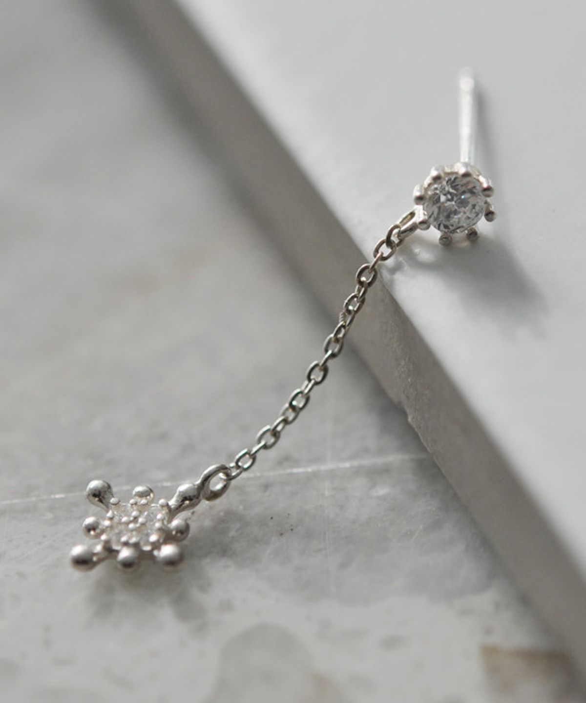 조에나(ZOENA) Eye cubic earrings