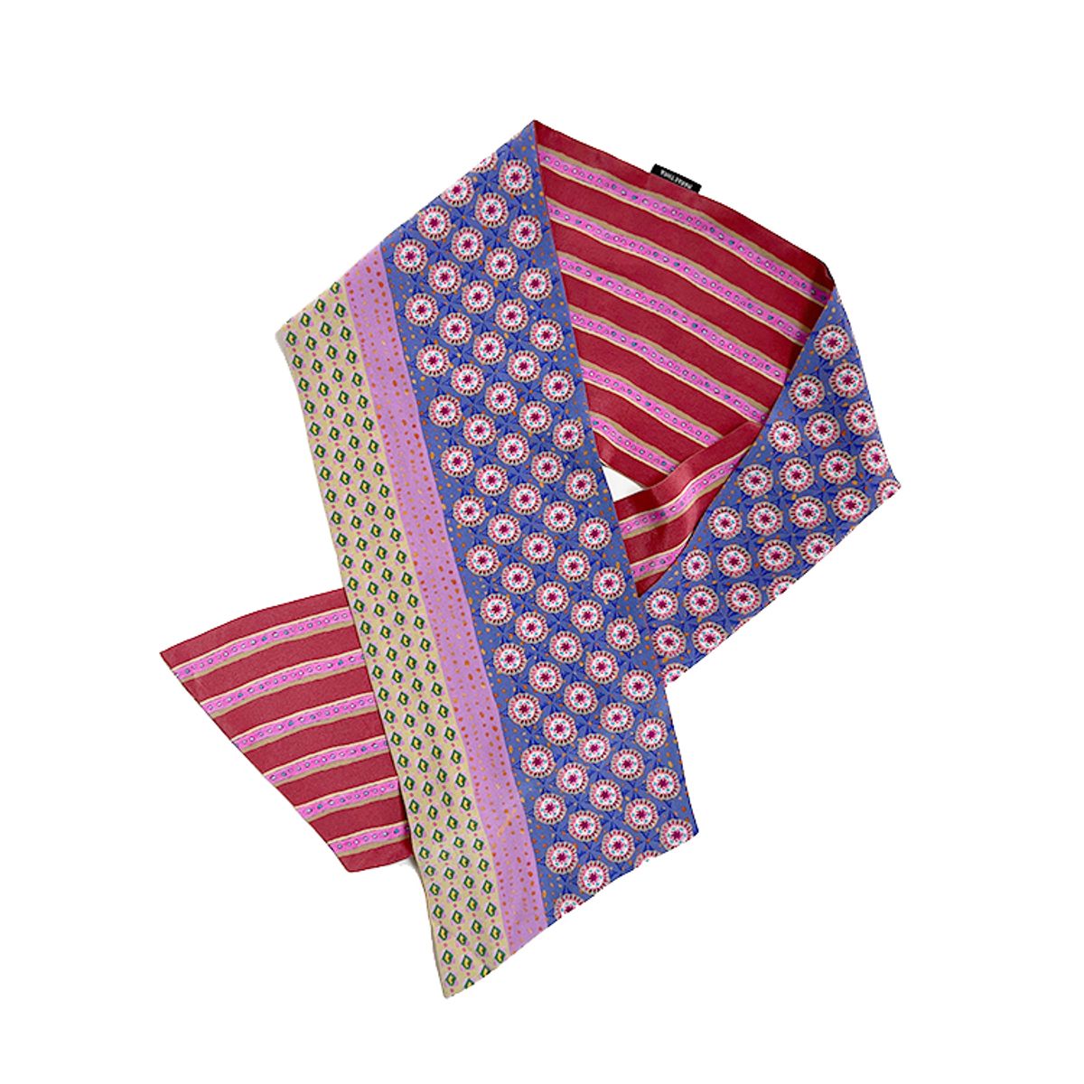 마레트라(MARAETHRA) Circus Wide Silk Tie Scarf 서커스 와이드 실크 타이 스카프