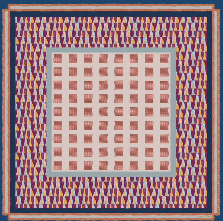 Nemo Namu Silk Square Scarf 네모나무 실크 스퀘어 스카프
