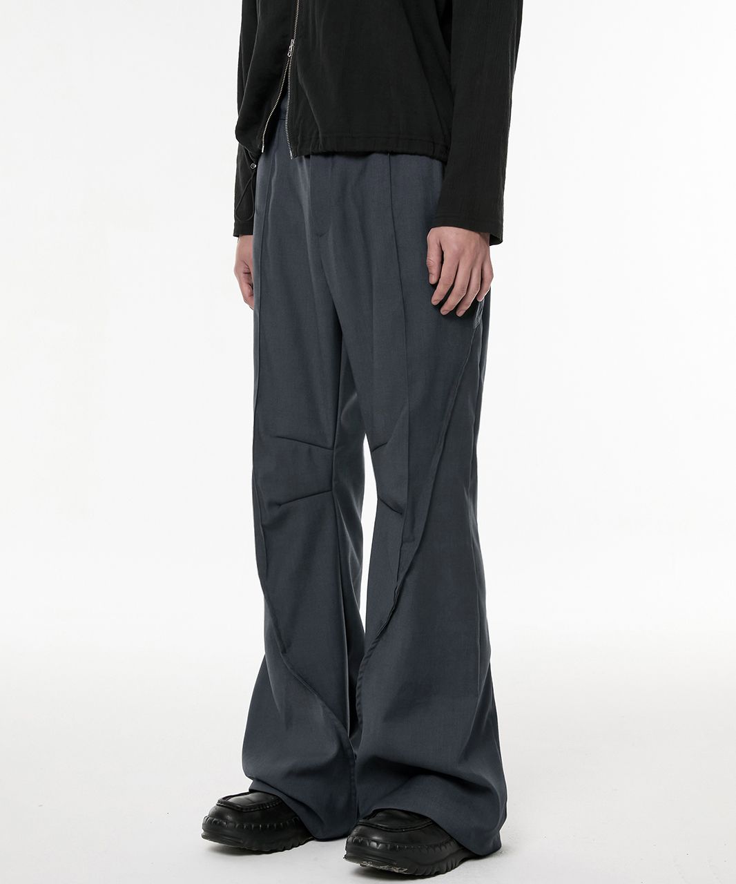パンツ FLAREUP Triangle Flap Pants Charcoal MUSINSA | FLAREUP Diagonal Flare Pants (FL-232_Charcoal)