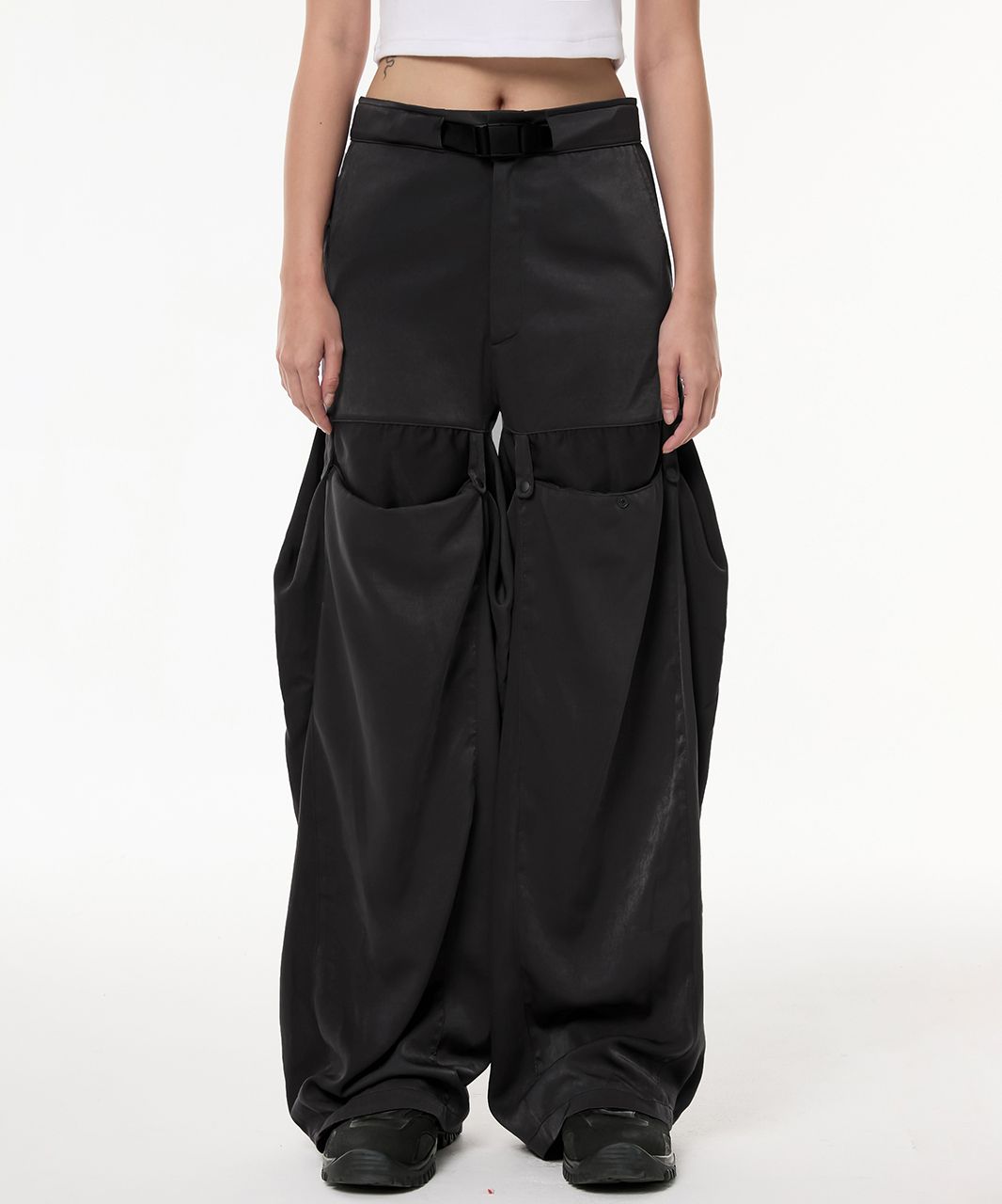 [ FLARE UP ]★Flowing Wide Pants (FL-233) MUSINSA | FLAREUP Flowing Wide Pants (FL-233_Black)