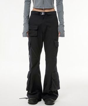 5.cargo Flare Pants (FL-234_Black)
