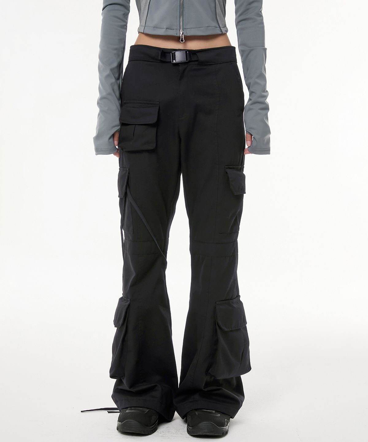 플레어업(FLAREUP) 5.cargo Flare Pants (FL-234_Black)