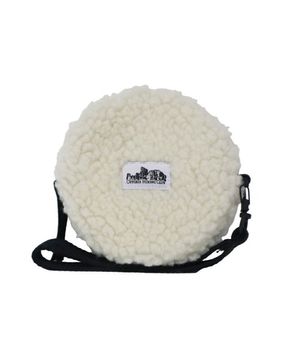 플리스 라운드 파우치-크림