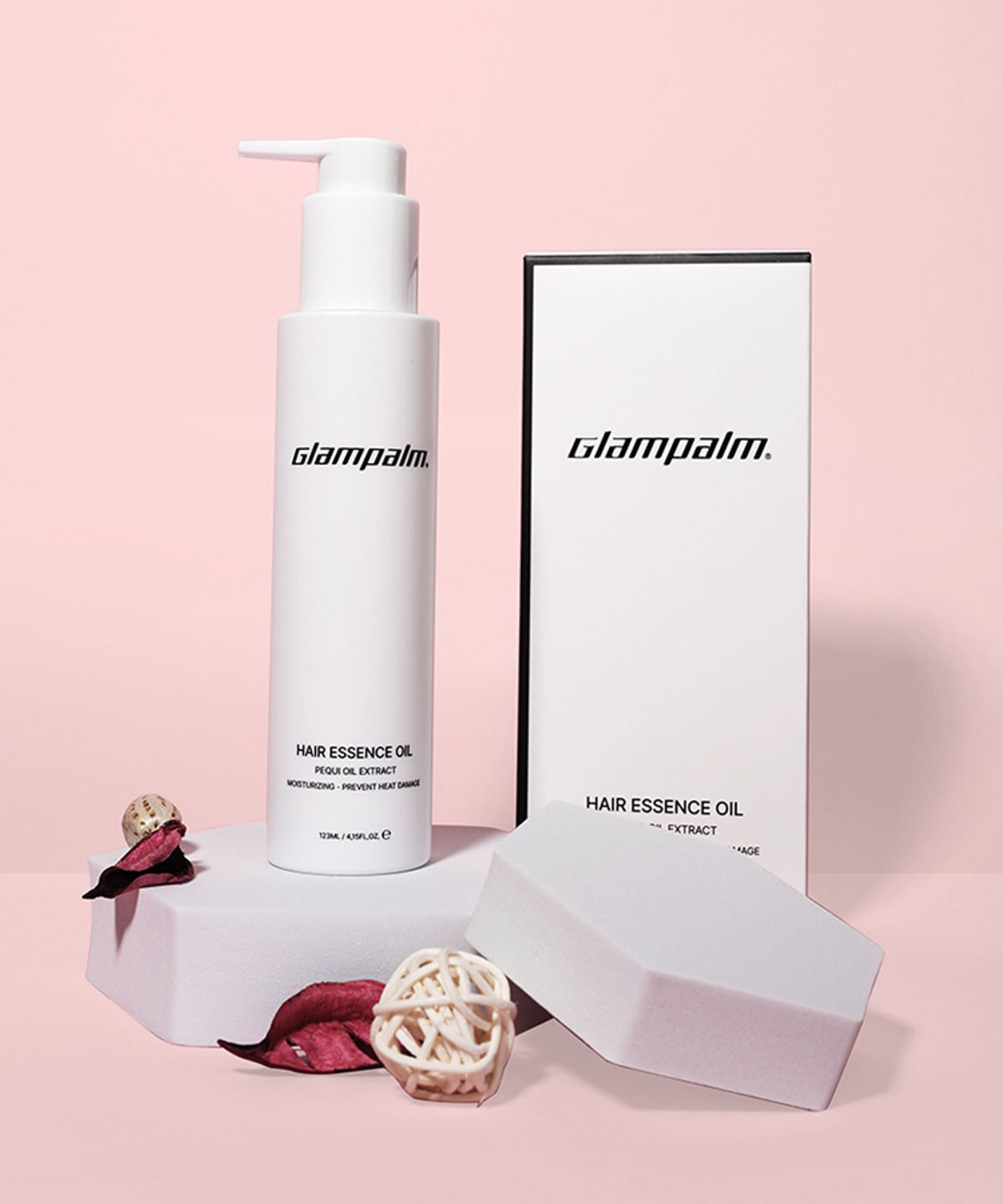 글램팜(GLAMPALM) 미용실 헤어에센스 열손상방지 동백 비타민 오일 123ml 데일리케어