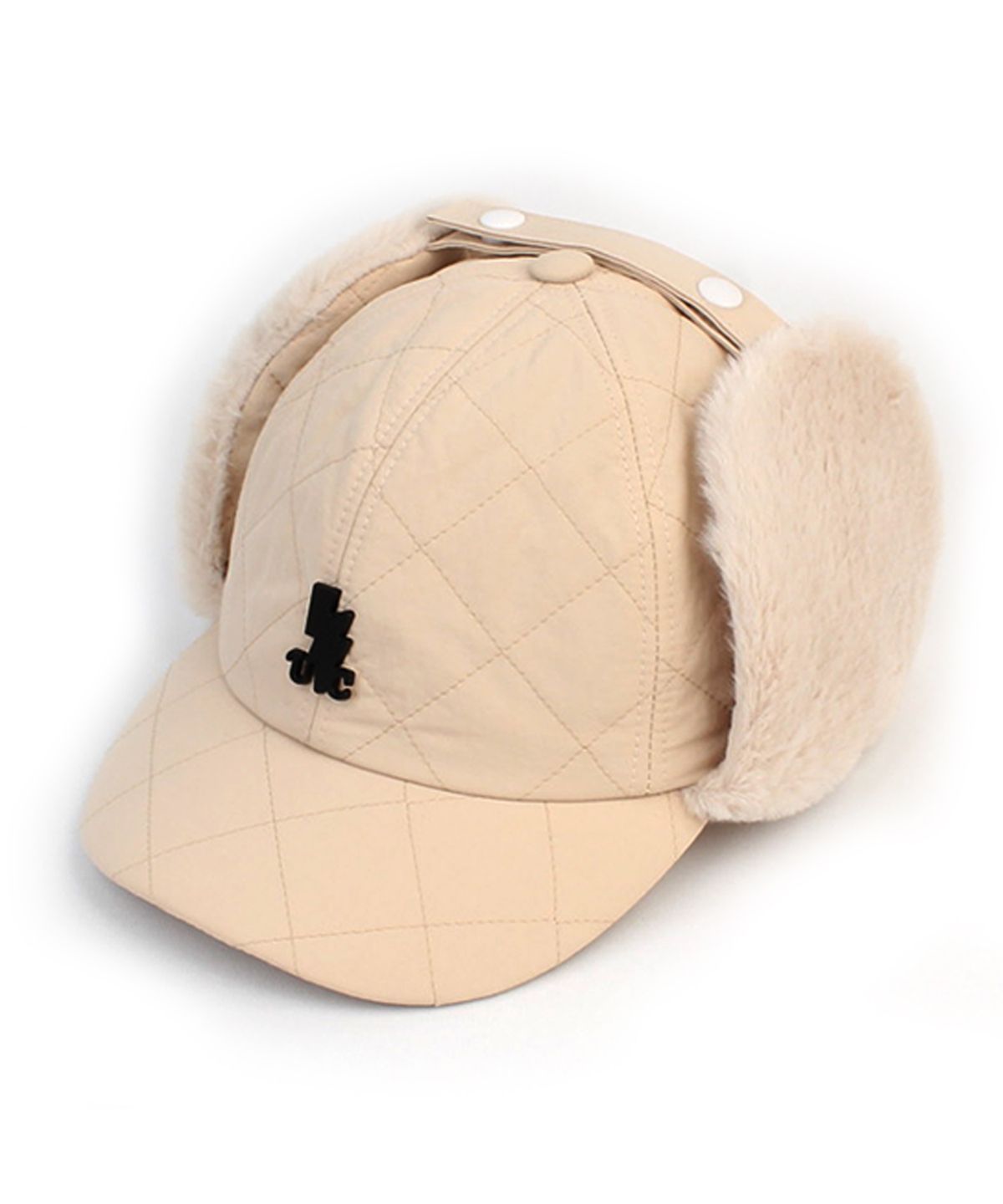 유니버셜 케미스트리(UNIVERSAL CHEMISTRY) Quilting Beige Earflap Cap 귀달이모자
