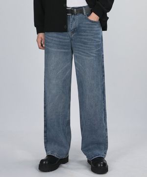 HALF BANDING WIDE DENIM (LIGHT BLUE)
