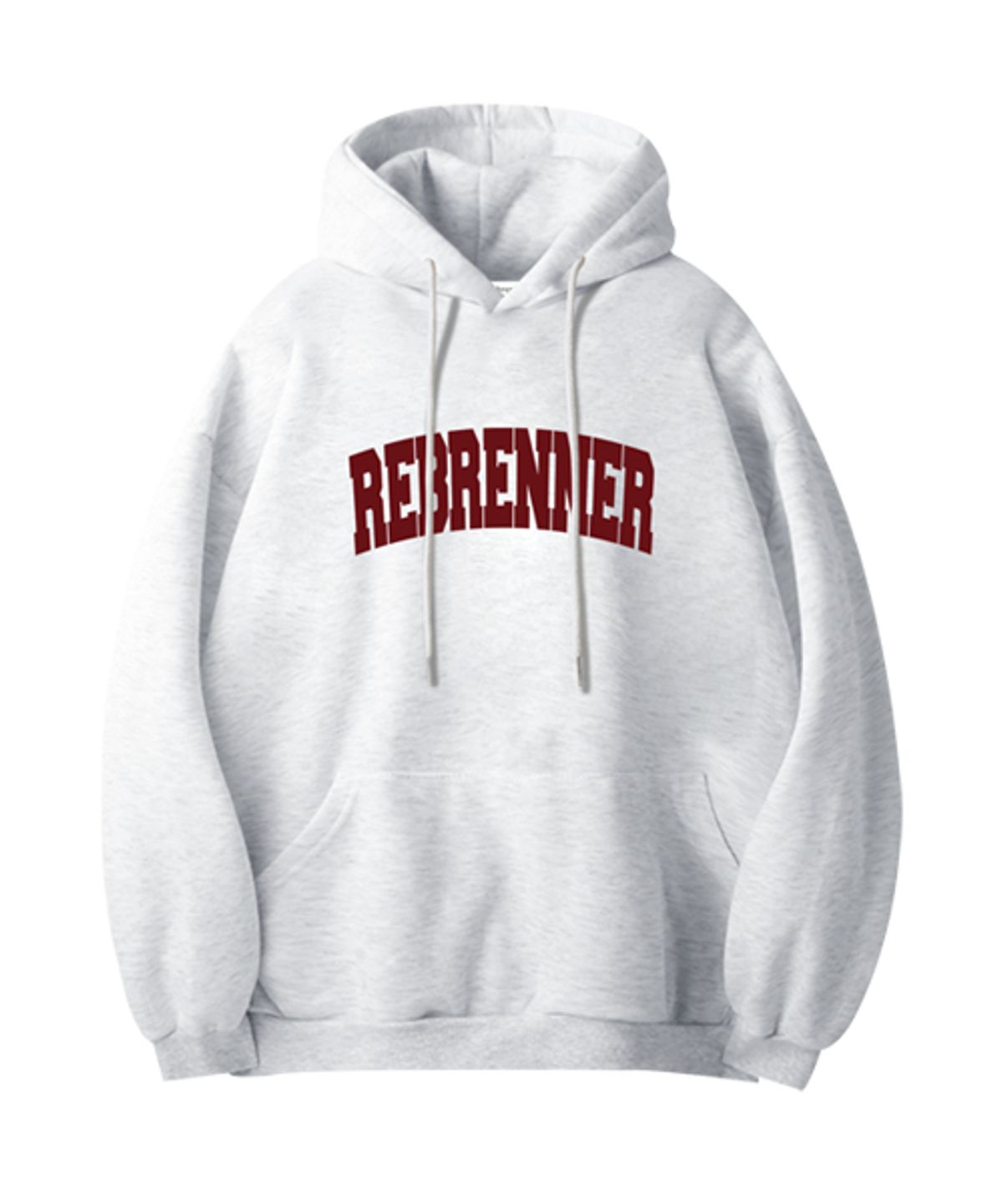 리브레너(REBRENNER) 시그니처 로고 스웨츠 후디 백메란지 와인
