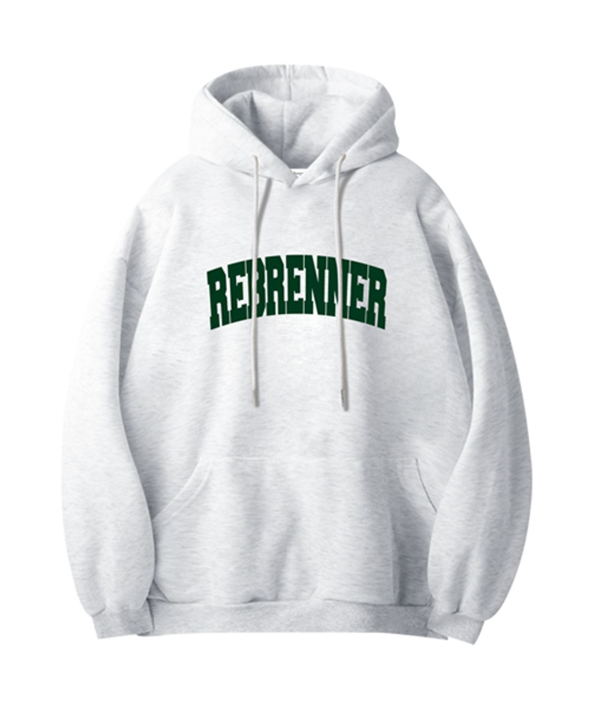 리브레너(REBRENNER) 시그니처 로고 스웨츠 후디 백메란지 그린