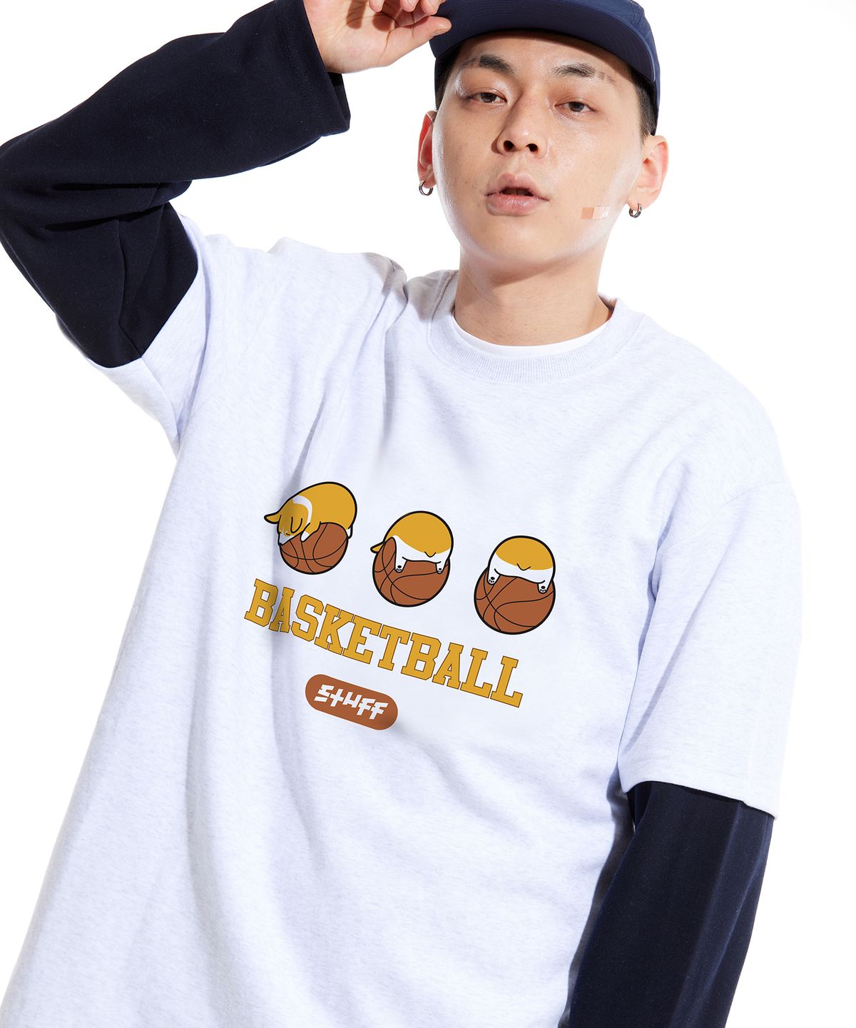 스터프(STUFF) 코기 릴리 3종 레이어드 롱슬리브 티셔츠