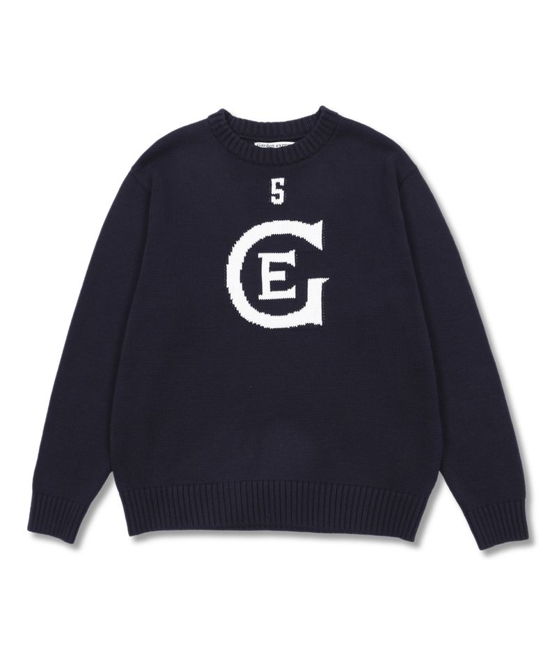 GE INTARSIA SWEATER (navy)