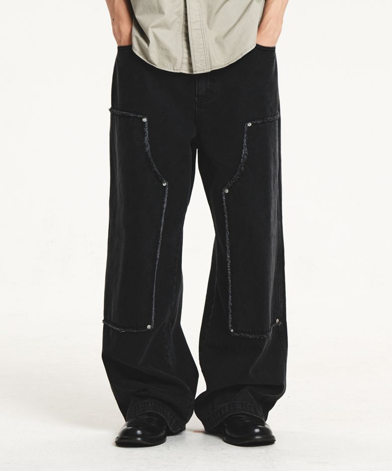 Raw Edge Carpenter Denim (black)