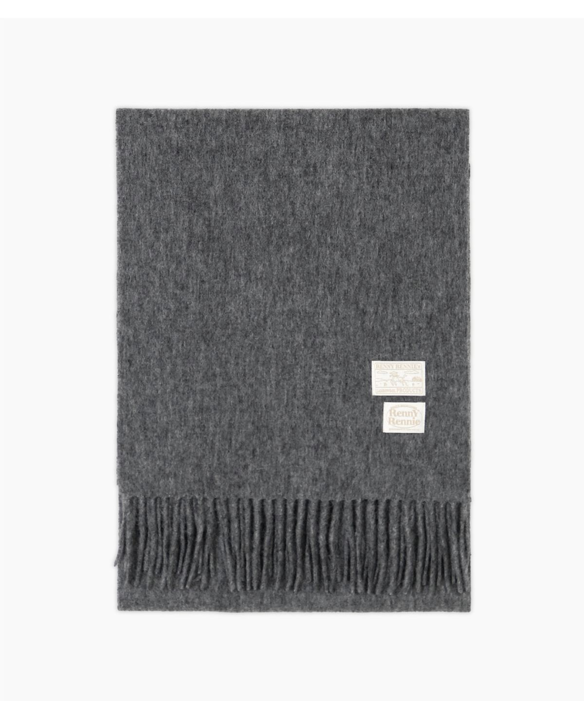 래니래니(RENNYRENNIE) PREMIUM PURE WOOL 100 MUFFLER [ CLASSIC GRAY ] - 프리미엄 울 100 머플러 (M001SG)