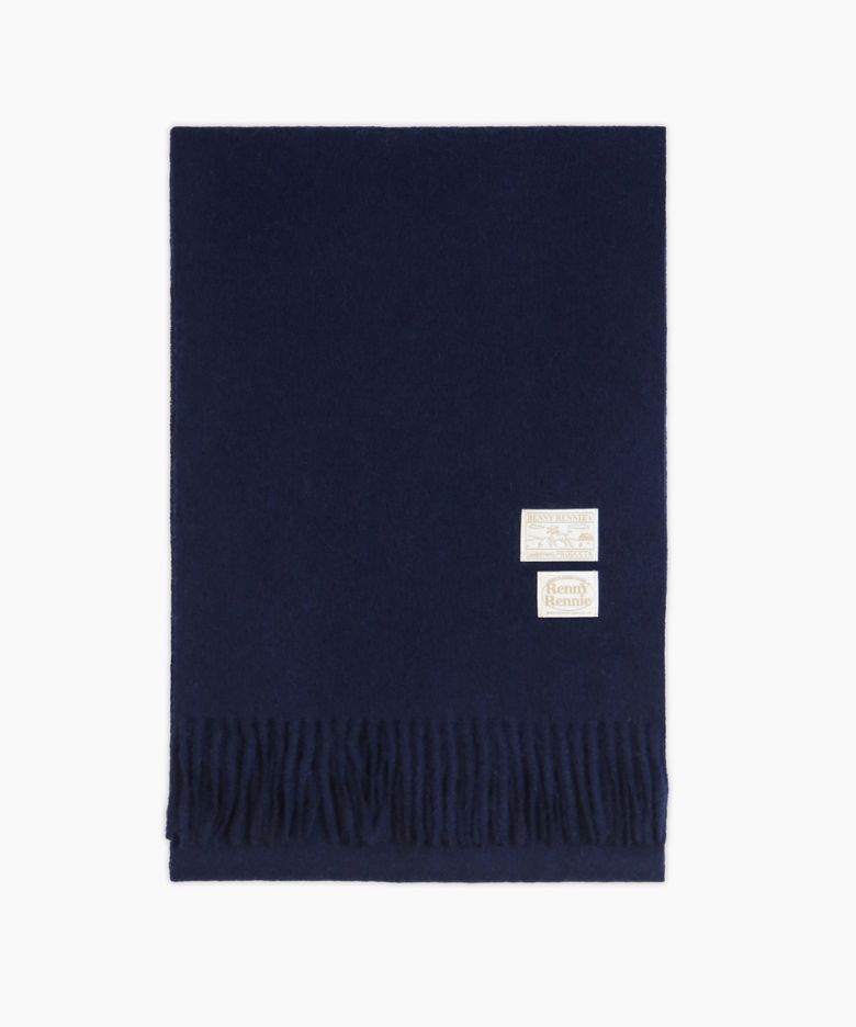 PREMIUM PURE WOOL 100 MUFFLER [ NAVY ] - 프리미엄 울 100 머플러 (M001NV)