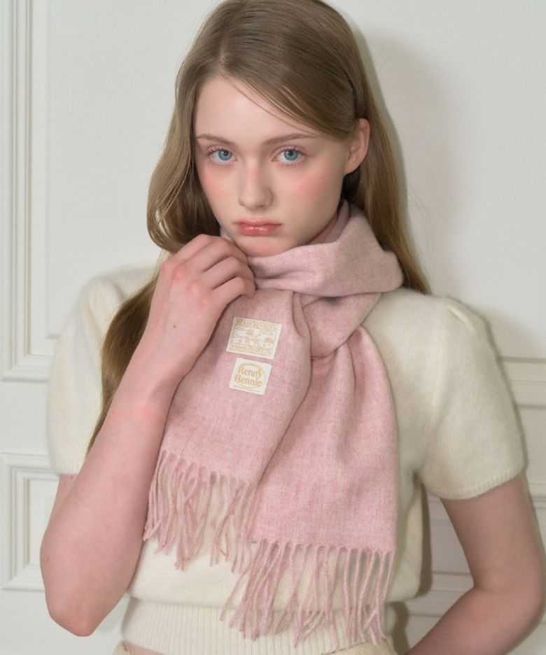 PREMIUM PURE WOOL 100 MUFFLER [ SOAP PINK ] - 프리미엄 울 100 머플러 (M001SP)