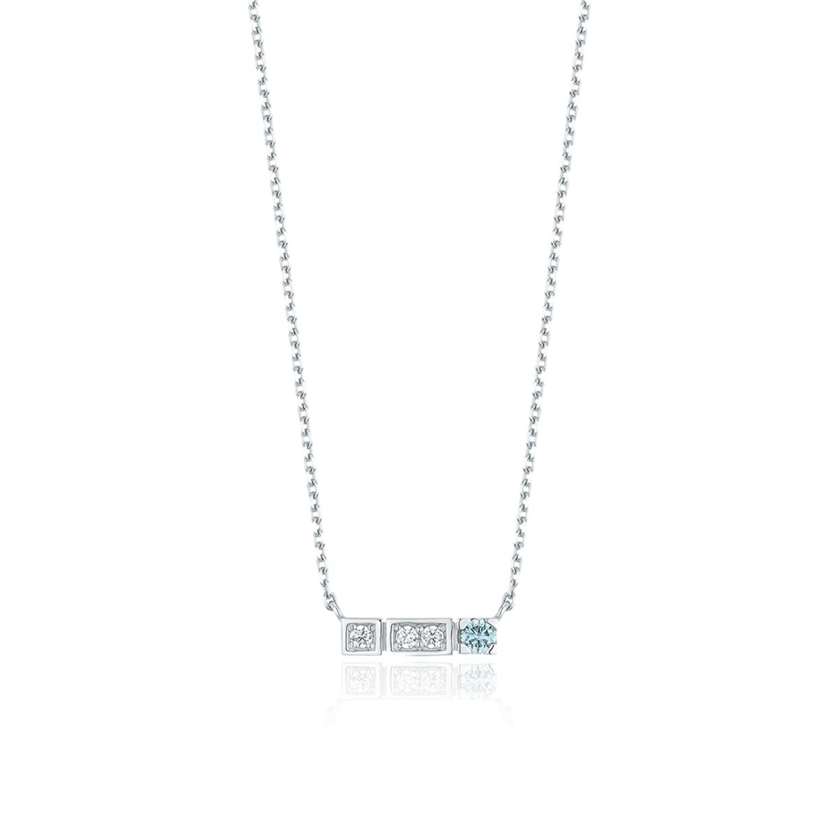 로이드(LLOYD) DIAMOND 스퀘어라이트 로얄블루 스틱 목걸이 LLNS23203S
