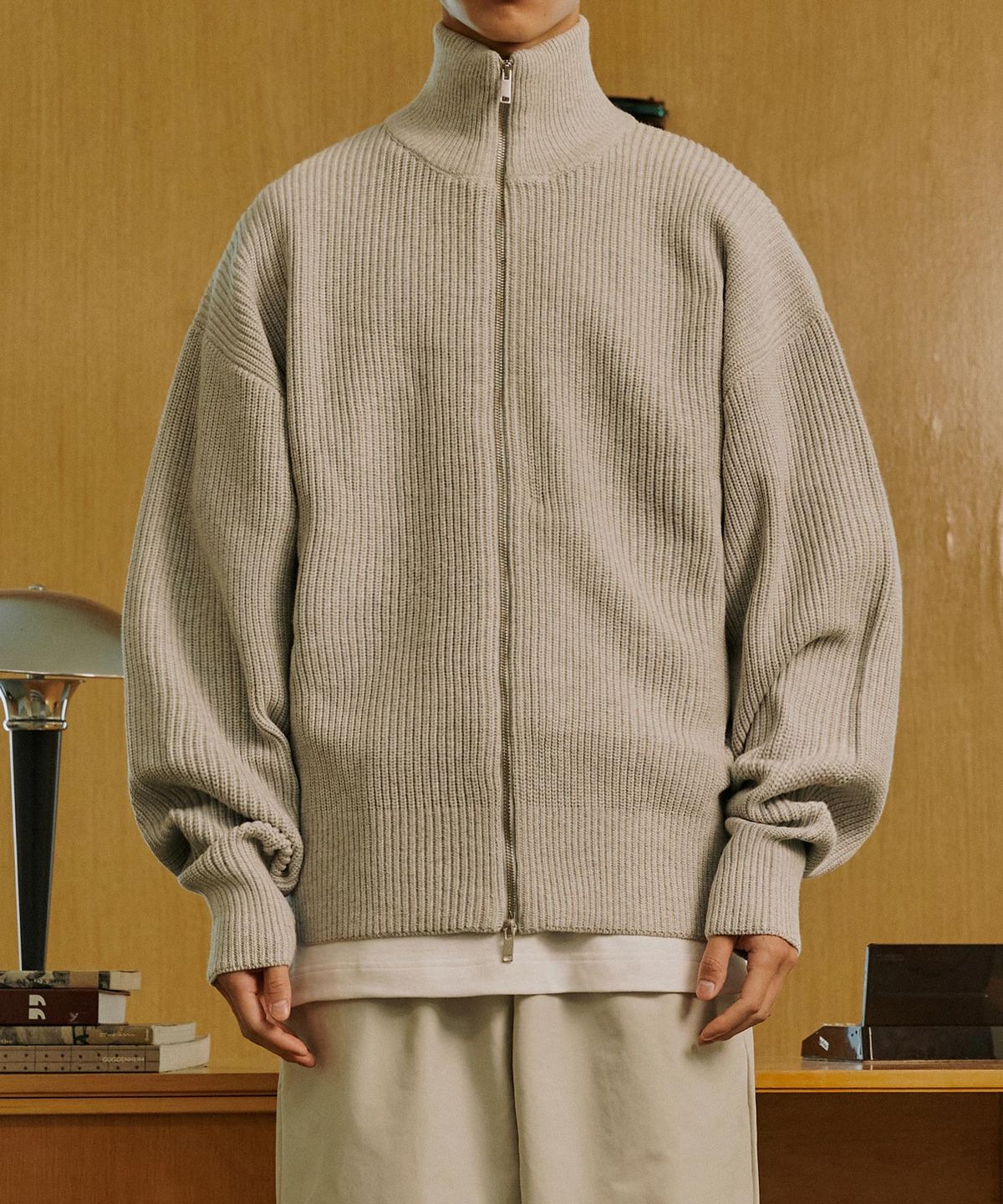 더트(DURT) RESORT PULL ZIP UP (LIGHT GREY)