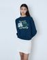 플라워 그래픽 스웨트셔츠(네이비)