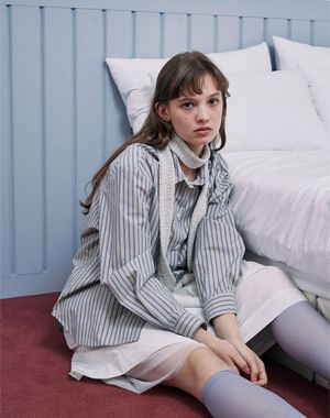 스트라이프 셔츠(베이지)