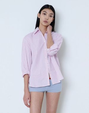 스트라이프 셔츠(핑크)