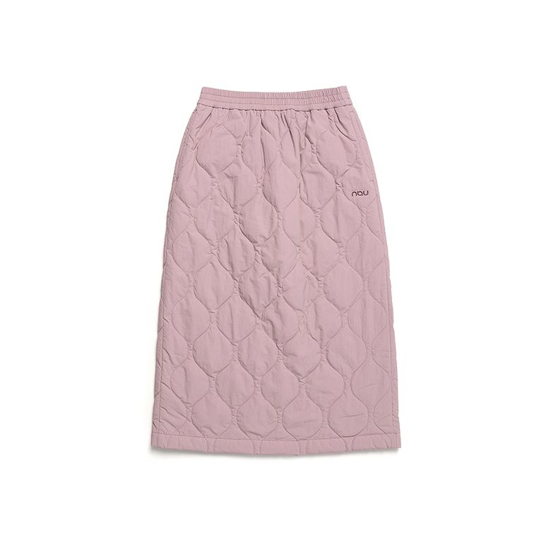 W 코지 경량 패딩 스커트 Dusty Pink