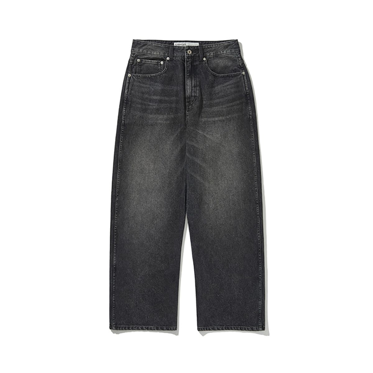 히즈핸더(HISHANDER) WASHED WIDE DENIM PANTS [Black]