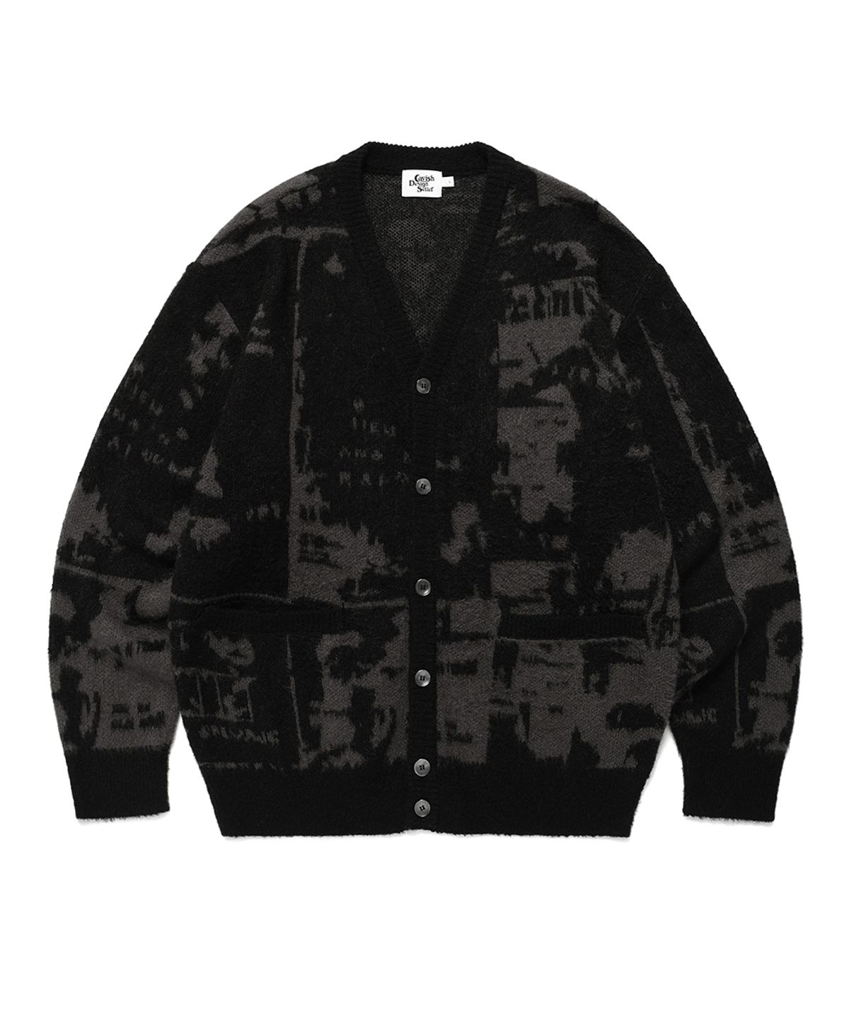 카비시(CAVISH) BRUSHED MOHAIR CARDIGAN BLACK(CV2DFUK682A)