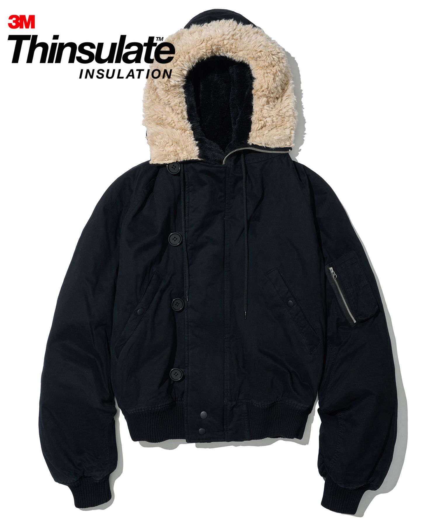 N2B jacket military black alpha short L（US Made Alpha Industries 
