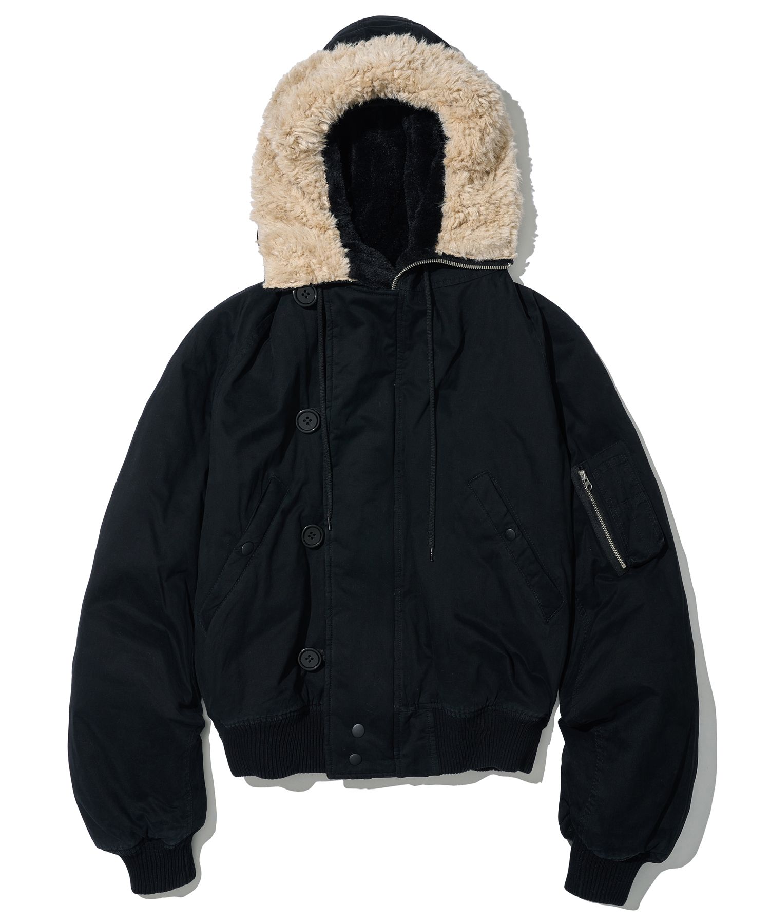 MUSINSA | PARTIMENTO 3M Thinsulate N2B Short Parka Black