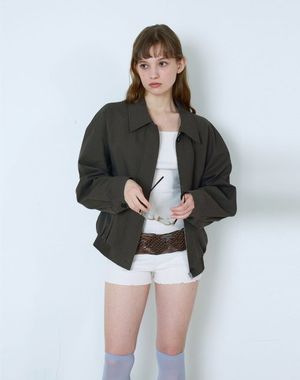 코튼 붐버 자켓(카키)