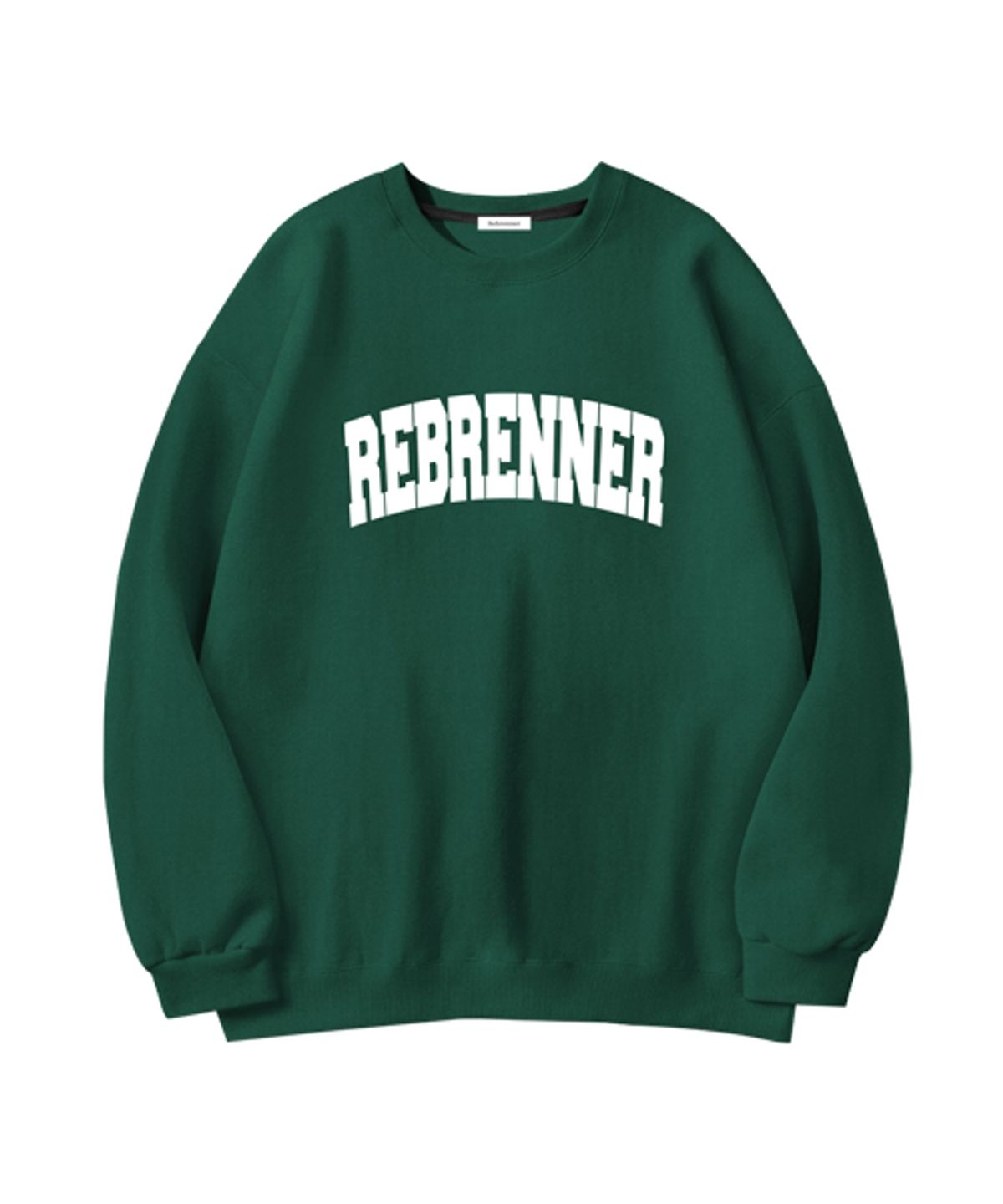리브레너(REBRENNER) 스테디 시그니처 스웨츠 셔츠 그린화이트