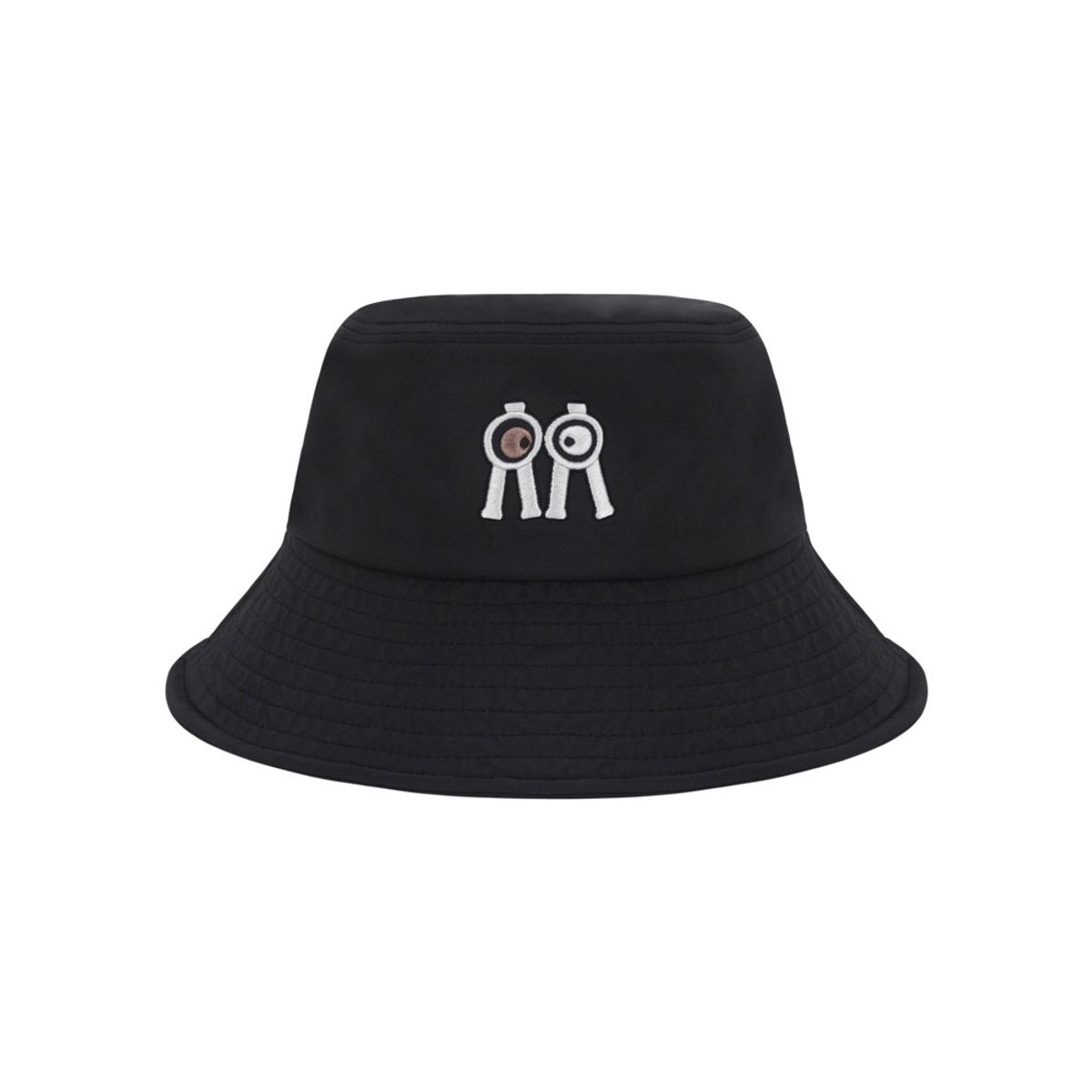 롤링롤라이(ROLLINGROLLEYE) 버킷햇 블랙 화이트브라운아이 Bucket Hat Black White Brown Eye