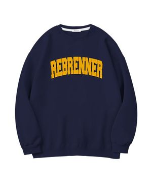 스테디 시그니처 스웨츠 셔츠 네이비옐로우