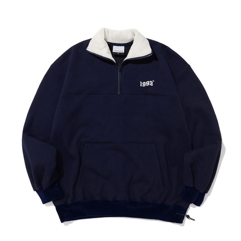 【1993studio】VINTAGE HALF ZIP-UP MUSINSA | 1993STUDIO Vintage Half Zip Up_Navy