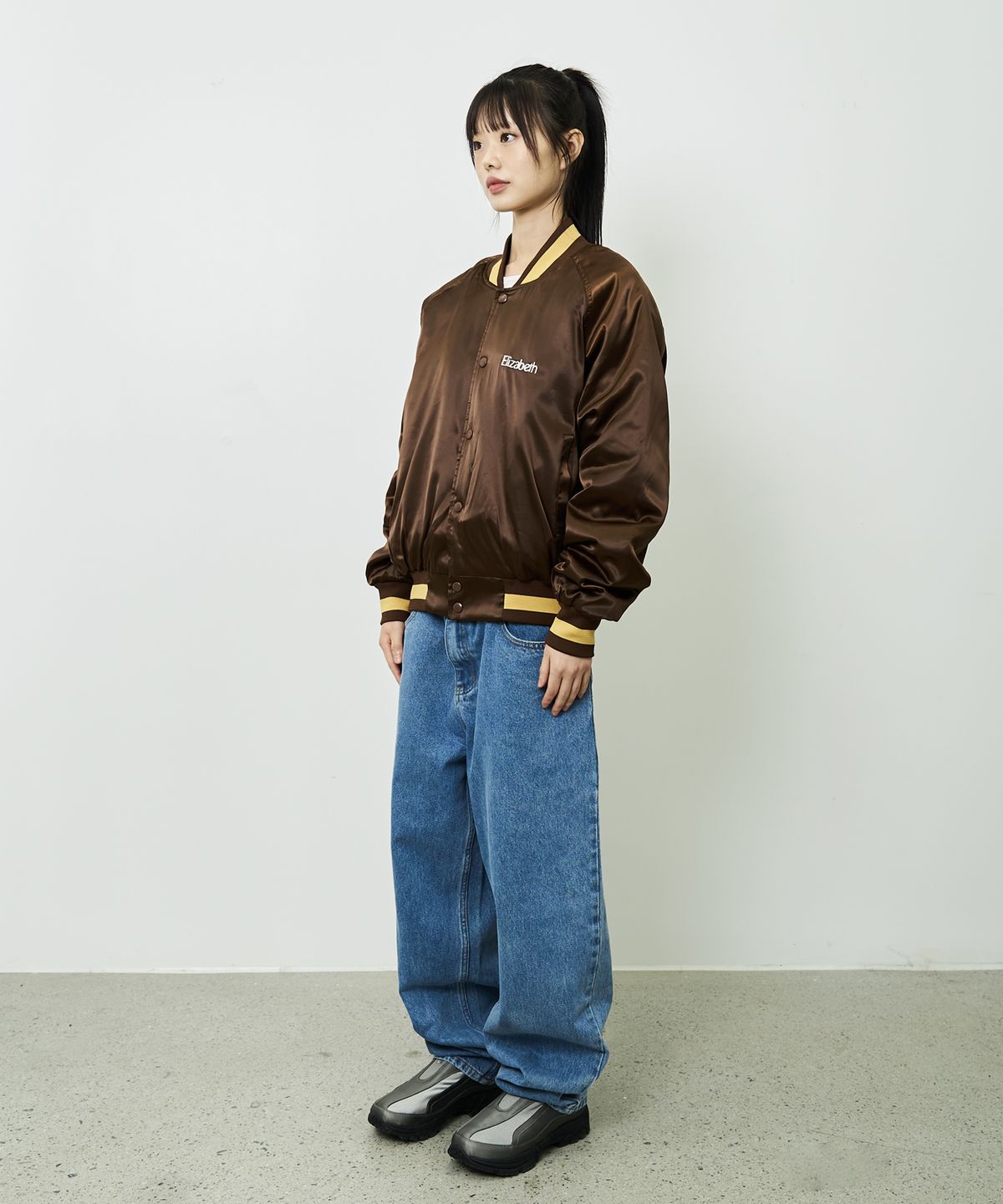 챈스챈스(CHANCECHANCE) PALETTE VARSITY JACKET(BROWN)