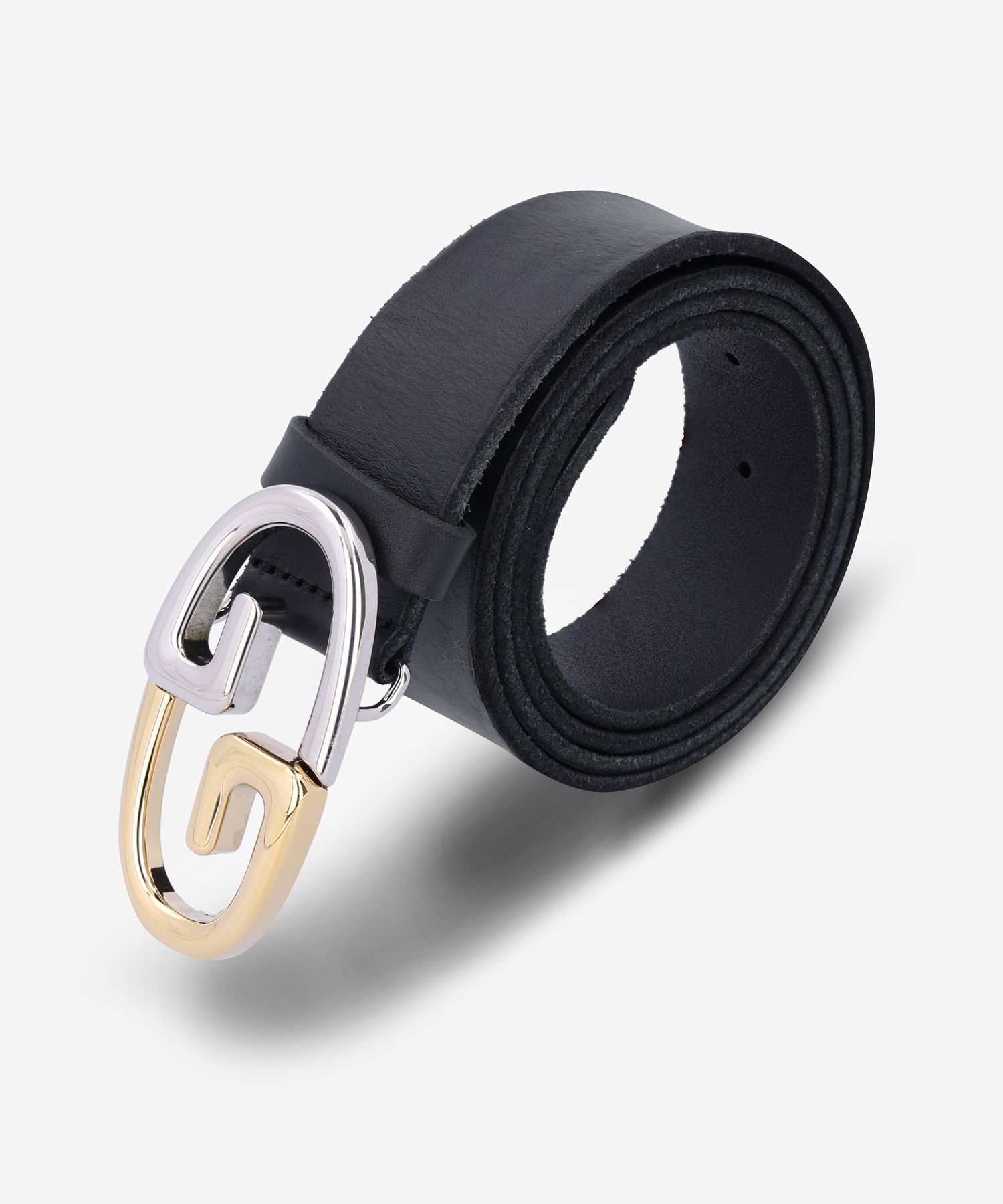 12367 - Gucci Belt With Two-Toned Metal Buckle 758614 95 33 GUCCI Marmont Taupe Leather Double GG .8” Thin Skinny Belt  main image 4