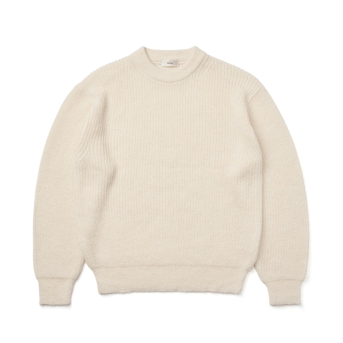 베르노(VERNO) [Casual] Alpaca crew-neck knit Ivory