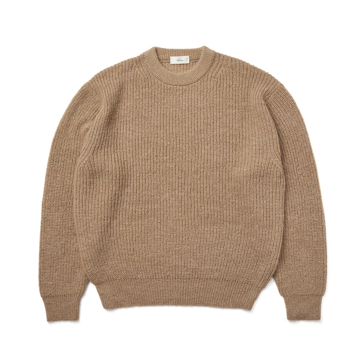 베르노(VERNO) [Casual] Alpaca crew-neck knit L.Brown