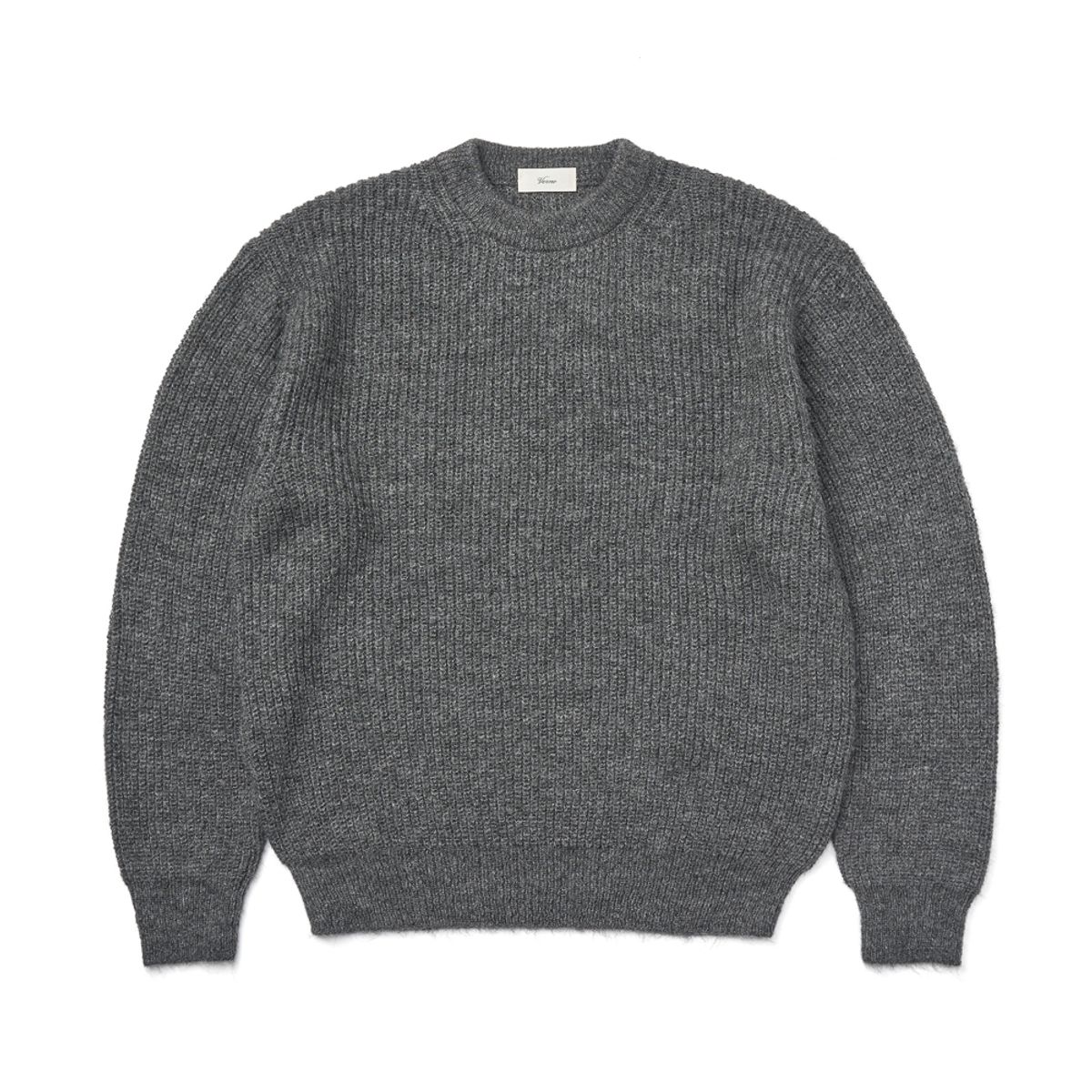 베르노(VERNO) [Casual] Alpaca crew-neck knit Gray