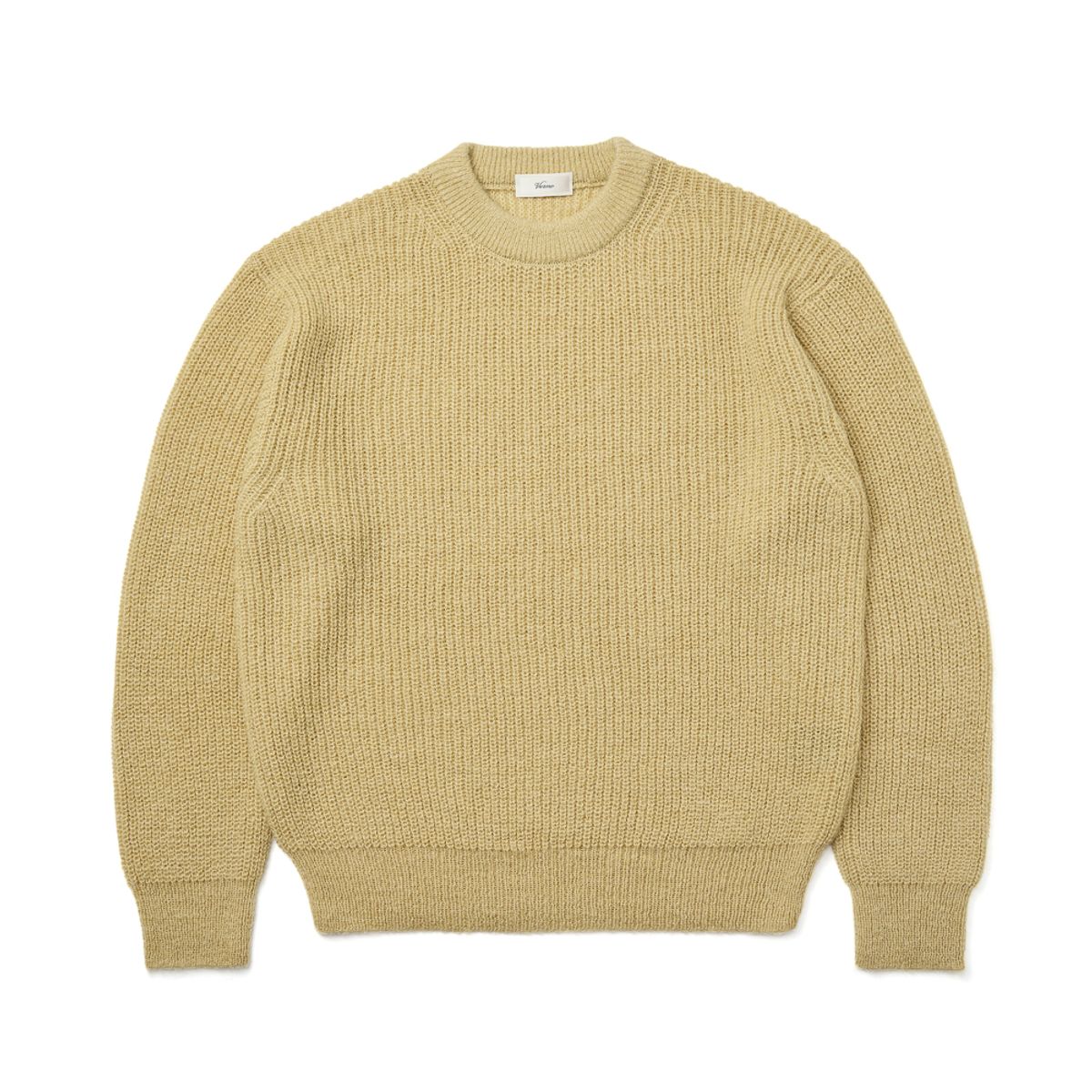 베르노(VERNO) [Casual] Alpaca crew-neck knit Lime