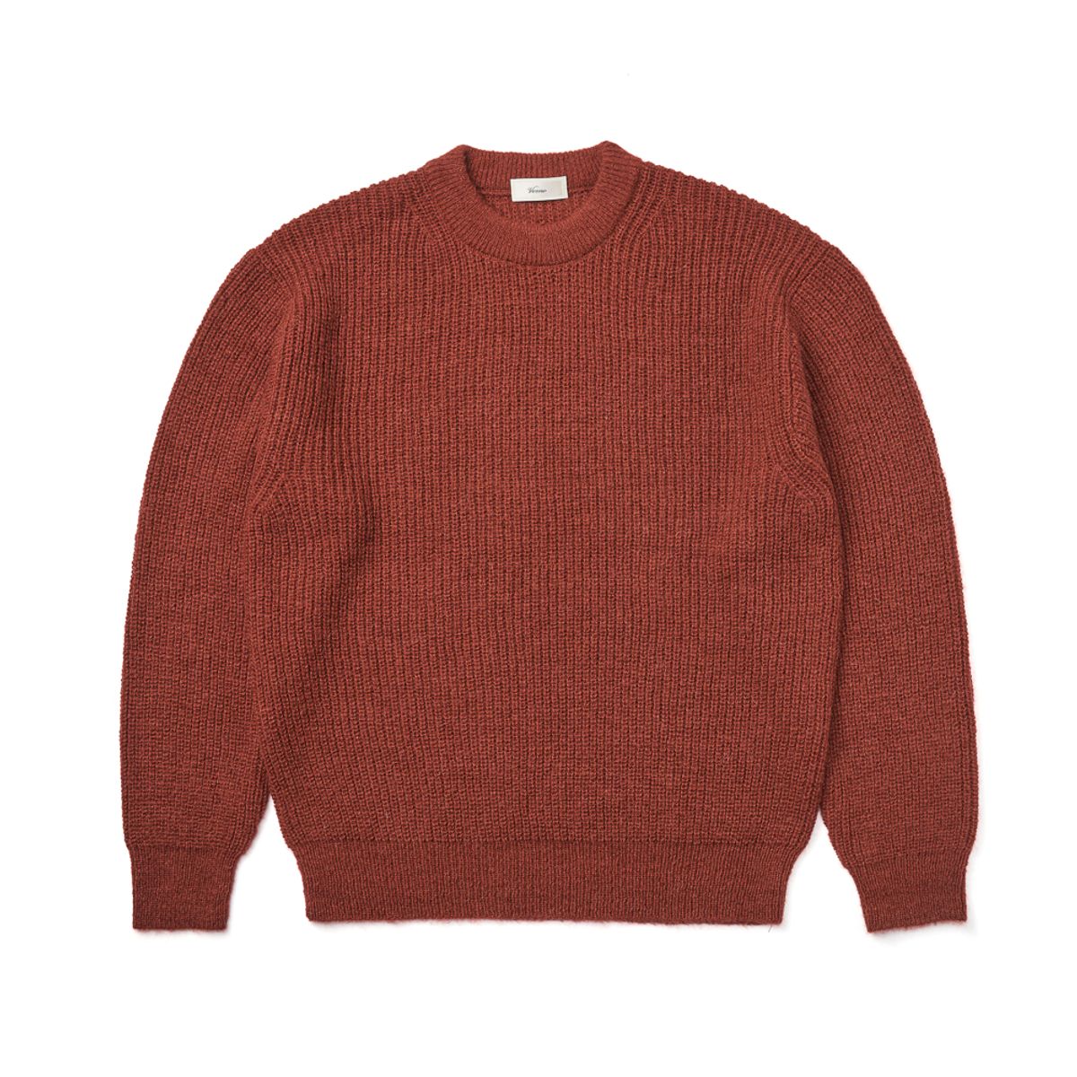 베르노(VERNO) [Casual] Alpaca crew-neck knit Maroon