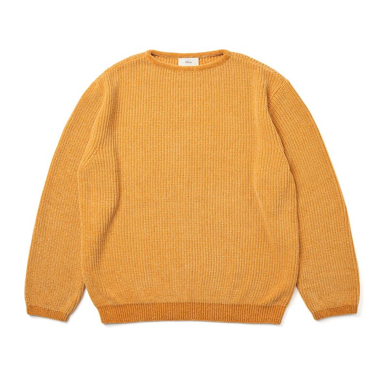 [Casual] Boat-neck knit Yellow