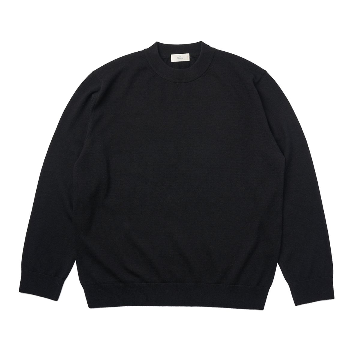 베르노(VERNO) [Casual] Cashtouch crew-neck knit Black_relax-fit